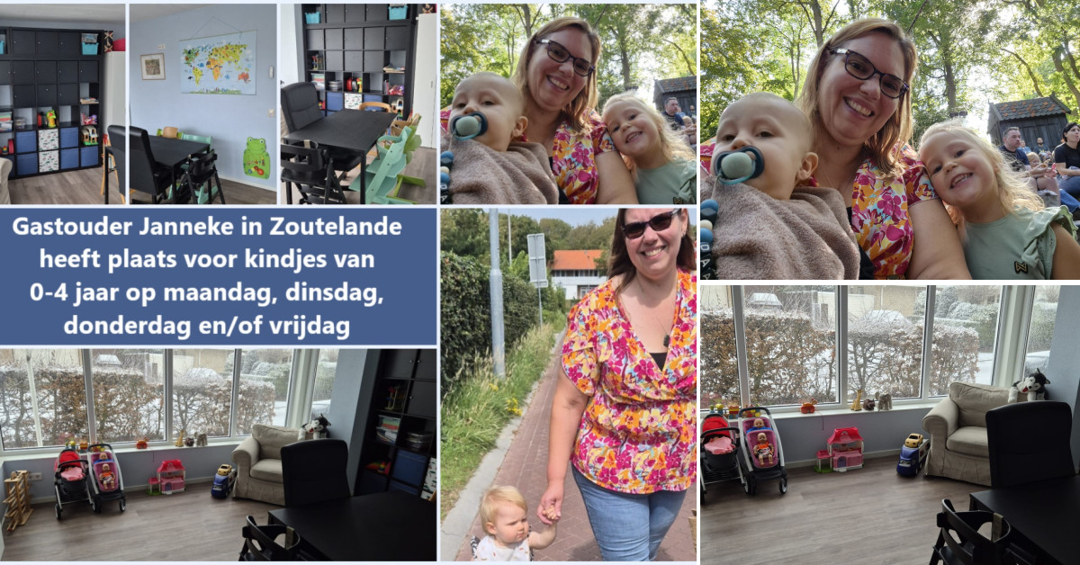 Gastouder in Zoutelande heeft plek op maandag, dinsdag, donderdag, vrijdag
