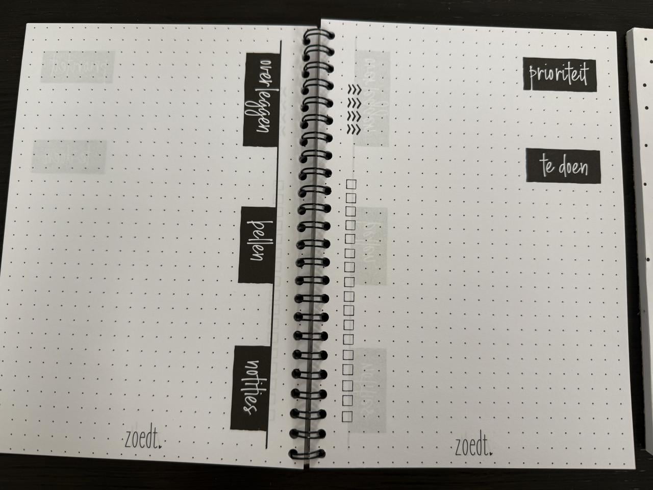Werkplannen en Maaltijdplanner van merk Zoedt