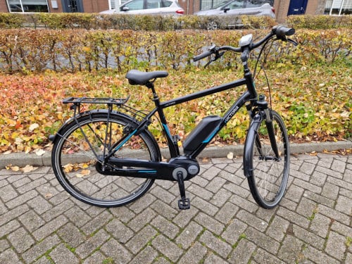 Keurig nette Victoria elektrische heren fiets met Bosch middenmotor