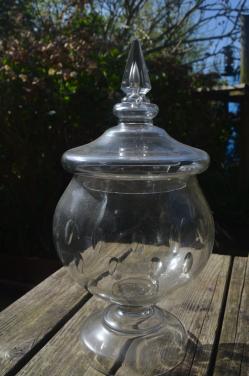 Fraaie glazen punchbowl bak / pot / bowl