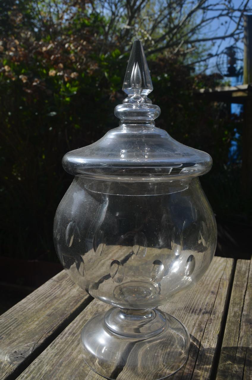 Fraaie glazen punchbowl bak / pot / bowl
