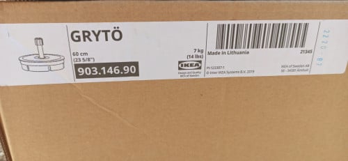 Ikea Gryto vulbare parasolvoet 60cm - 35 kg (zand) - Nieuw