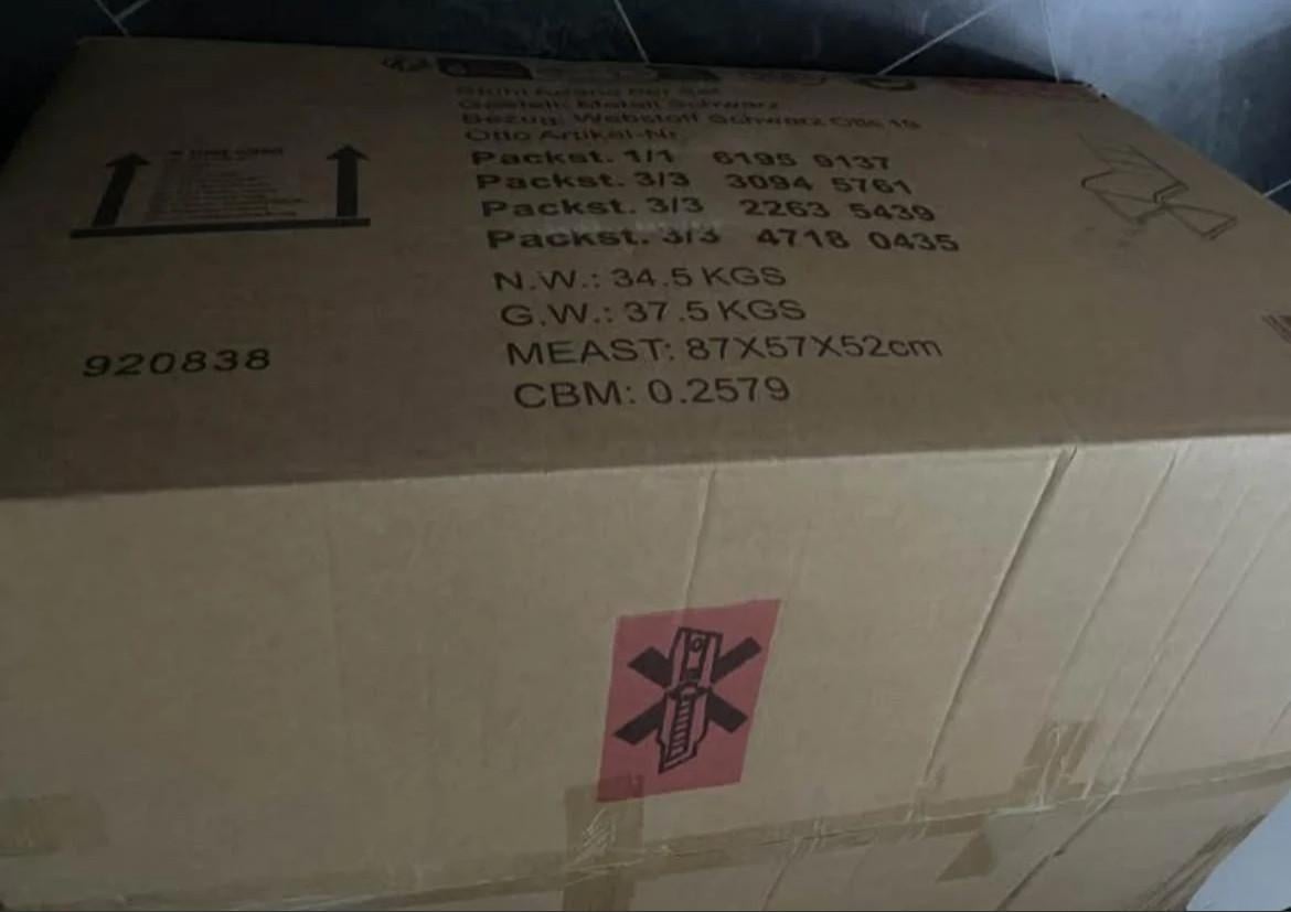 Nieuwe in doos eettafel set