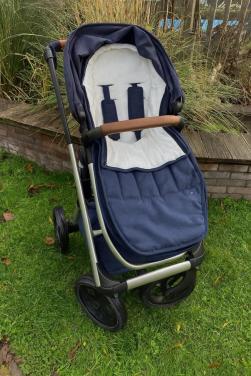 Donkerblauwe Dubatti kinderwagen