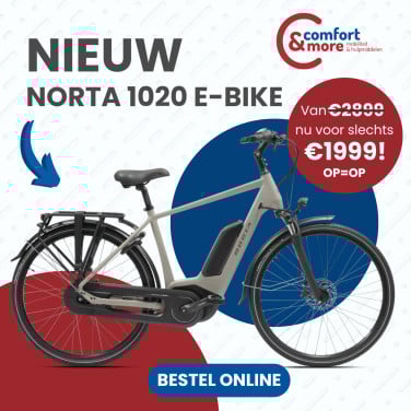 Norta fietsen 40 procent korting met Bosch accu