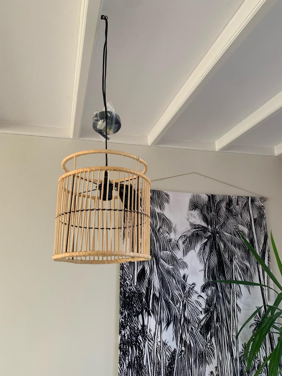 Nieuwe hanglamp rotan