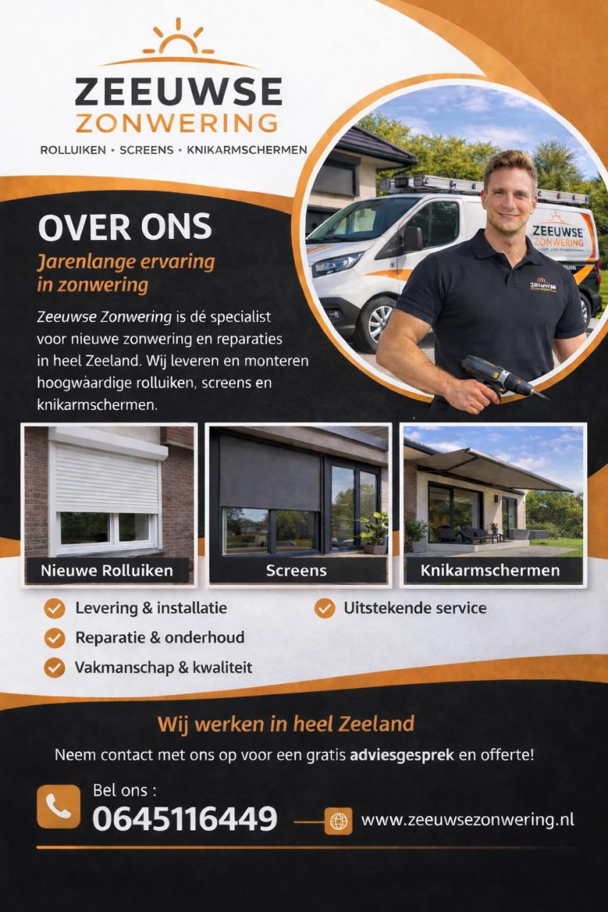 Zonwering & Rolluiken – Reparatie en Montage