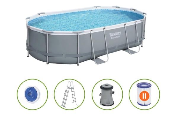 Bestway zwembad ovaal L427xB250XH100cm inclusief toebehoren
