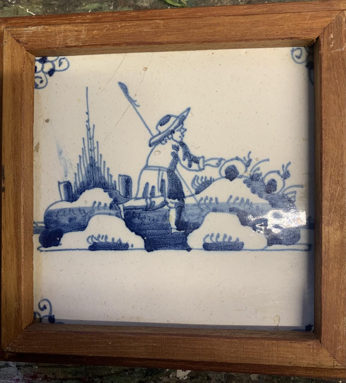 Antiek - Delfsblauwe tegeltjes