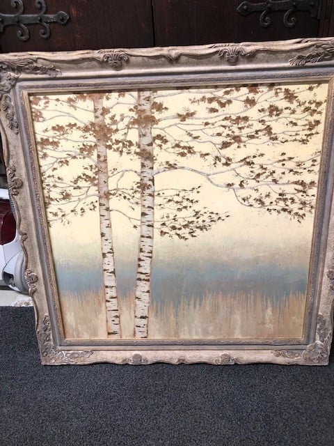 2x James Wiens schilderijen maat 85x85cm  zijn spiegelbeeld