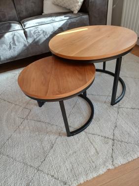 Set van 2 ronde salontafels