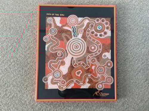 Path of the Emu. Churinga Australia. Afm