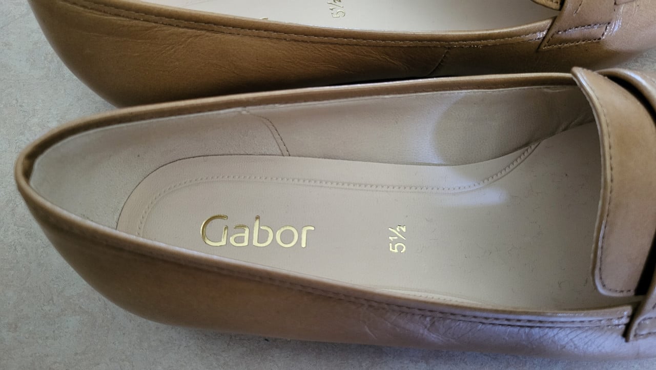 Gabor loafer / ballerina leder, mt 5 1/2 - NIEUW IN DOOS