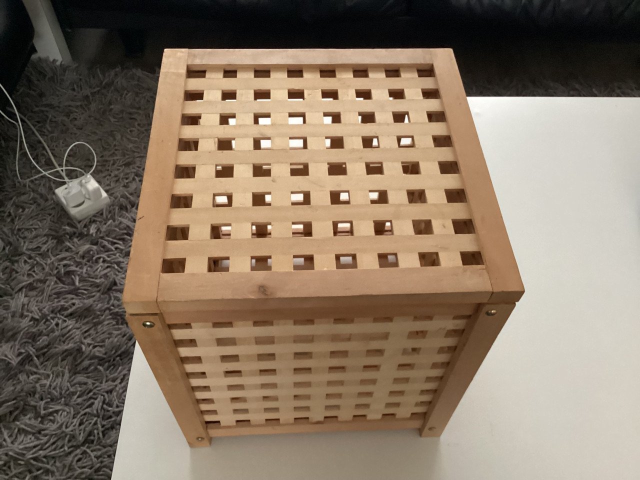 Houten Opbergkistje. 33x33x37 cm.