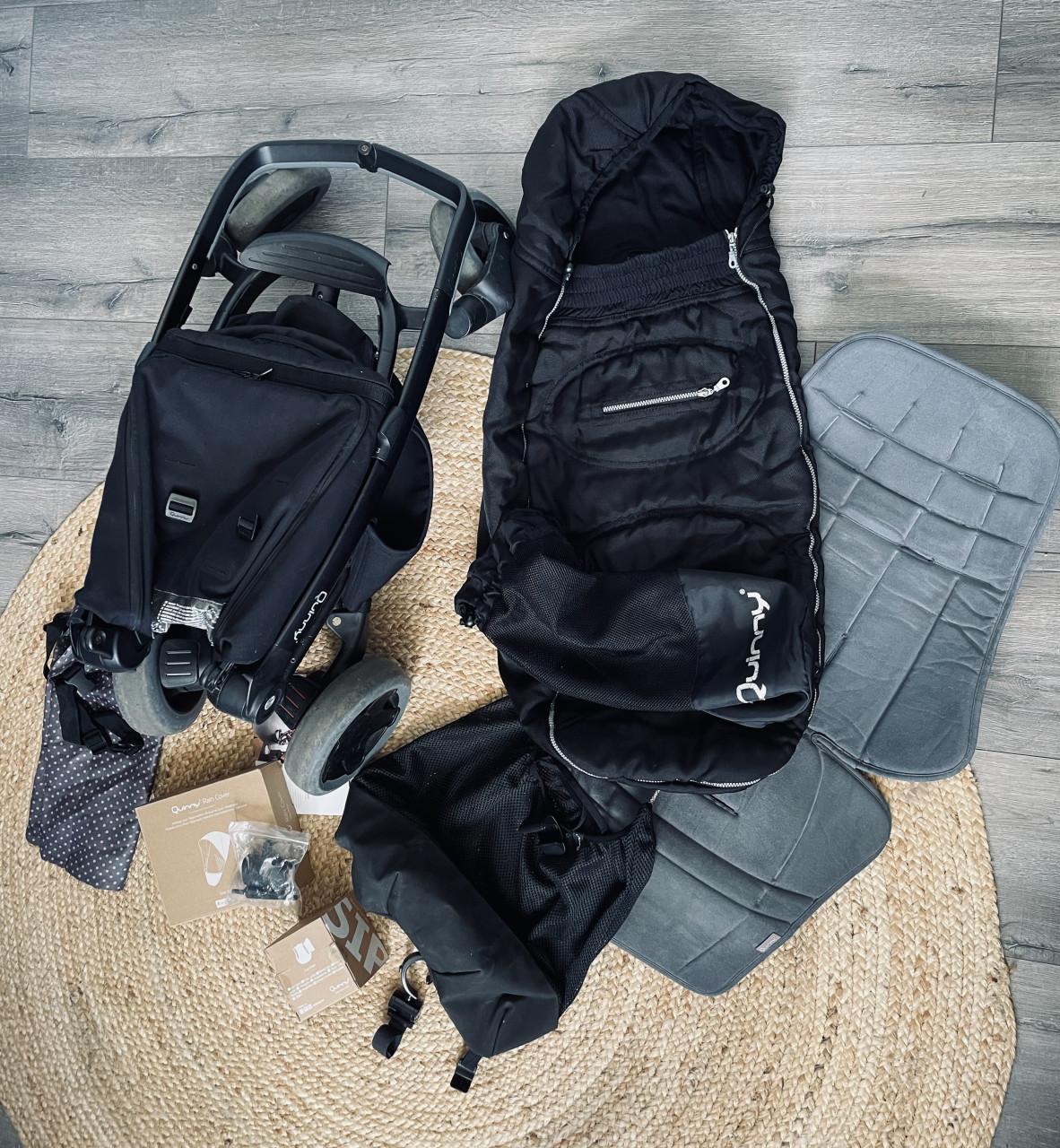 Zwarte Quinny Zapp Xpress plus met vele accessoires