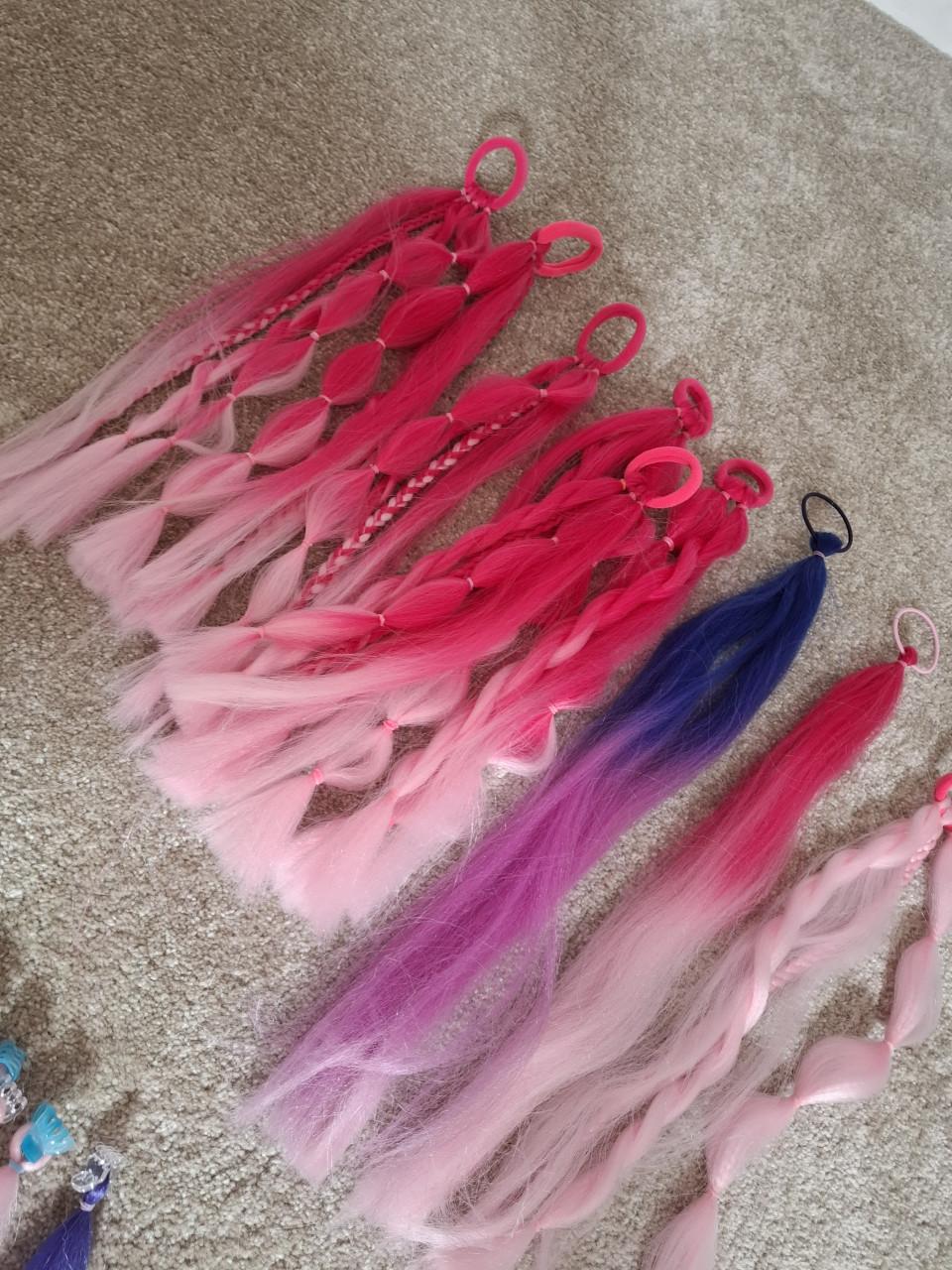 Diverse kleuren nephaar (extensions) kind