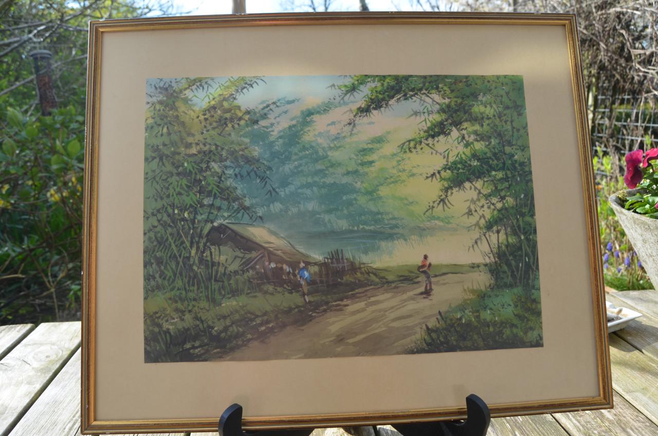 Indonesische aquarel, gesigneerd, Raden Katamsi?