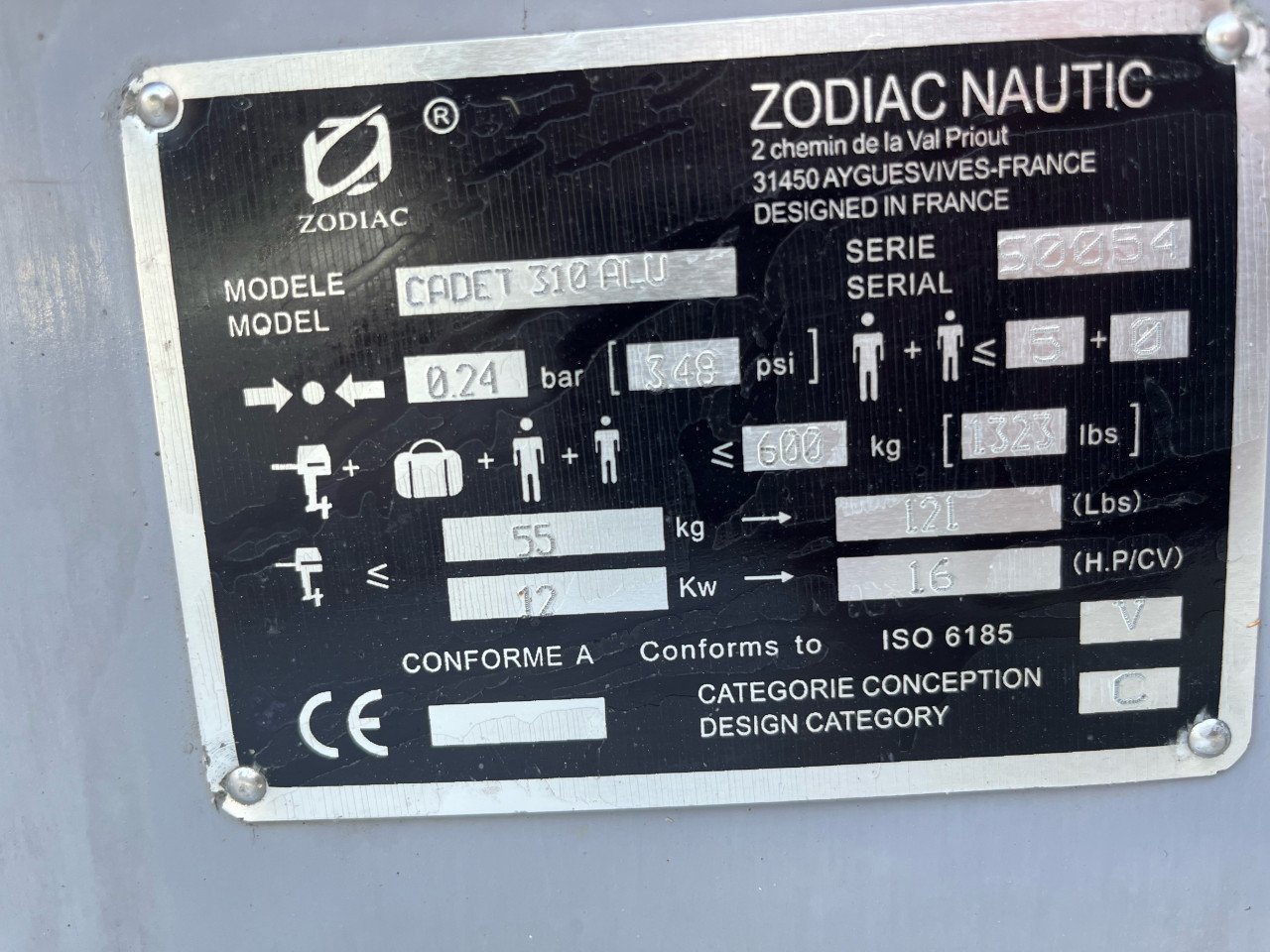 Zodiac 310 Alu+ 9.8pk Tohatsu