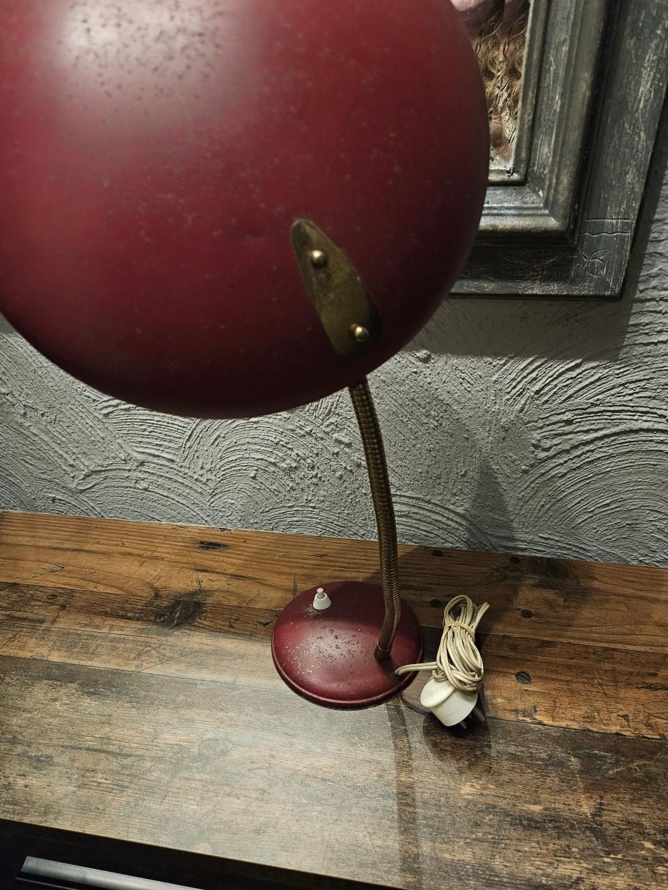 Vintage design bauhaus bureaulamp met flexibele arm - Rood