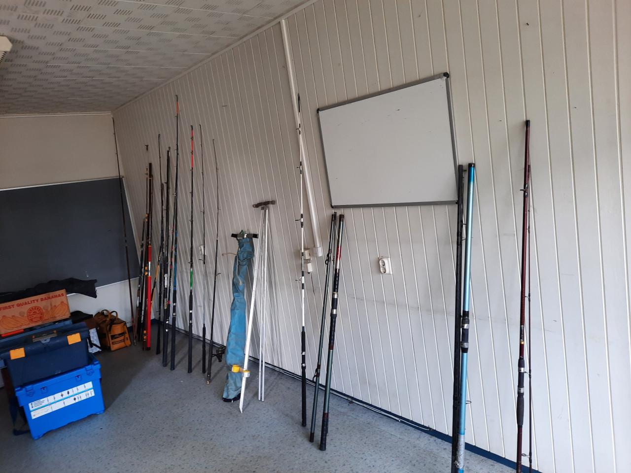 Hengels en molens strandhengel zeehengel boothengel karperhengel vissen