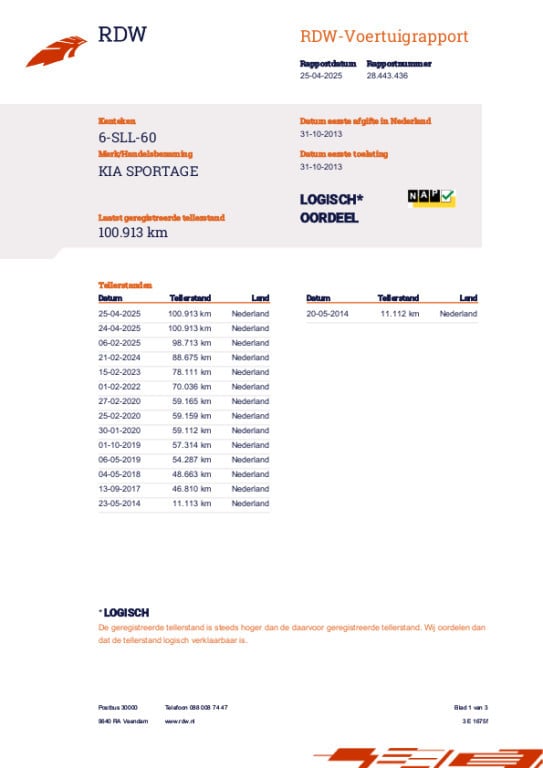 Kia Sportage 1.6 gdi 20th anniversary | orig. nl | trekhaak
