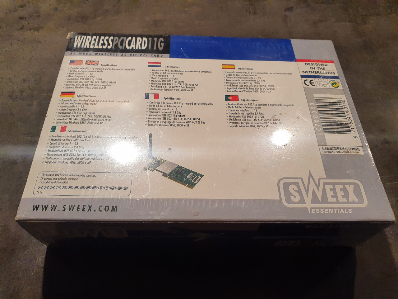 Nog nieuwe Sweex Wireless LAN PC Card 11G....