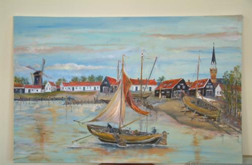 Haven met werf Arnemuiden 120 x 80 cn