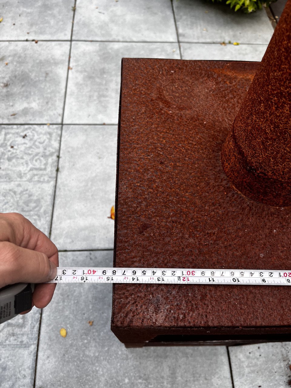 Tuinkachel, voor op terras. Was 150 euro.