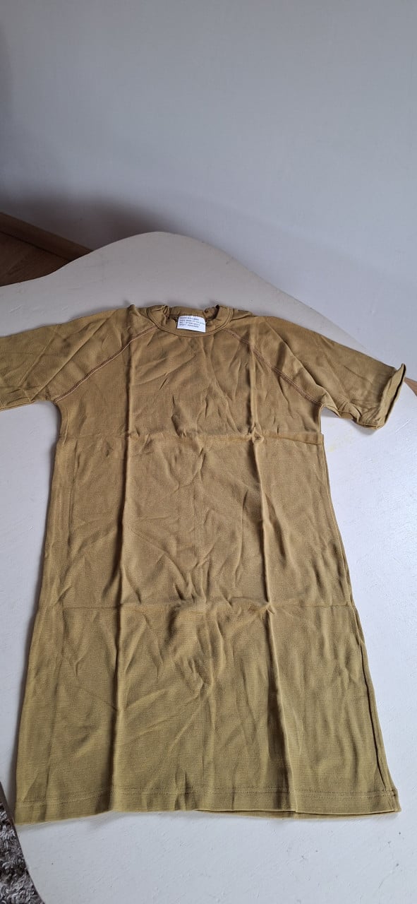 Body Knit winterhemd T-shirt elastisch katoen heren khaki maat L winterhemd