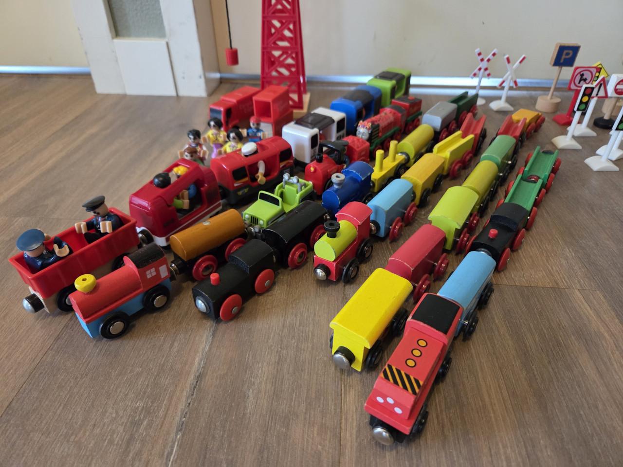 Houten trein accessoires