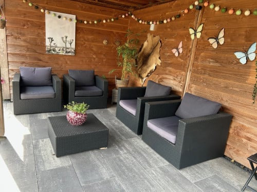 Tuinset 4 stoelen en tafel
