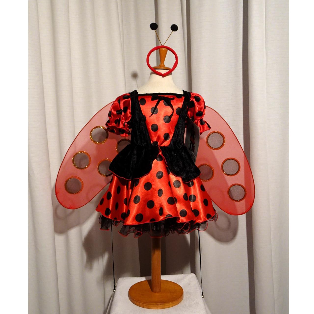 Nieuw 104-110-116 Lady Bug Lieveheersbeestje Jurk + Vleugels