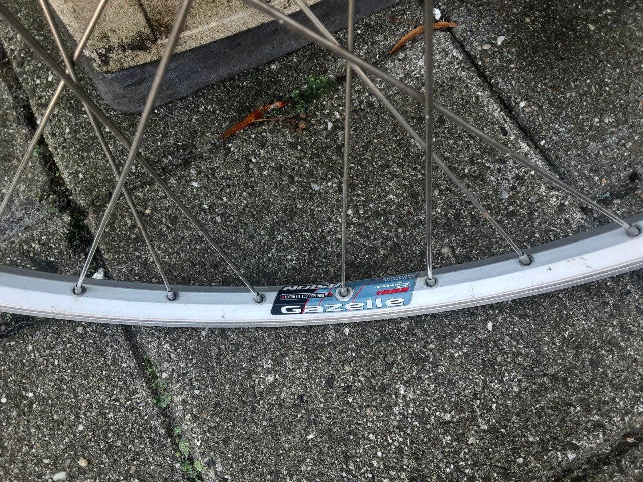 Gazelle 28 inch elektrische voorwiel, 5 gaats stekker, rollerbrake rem