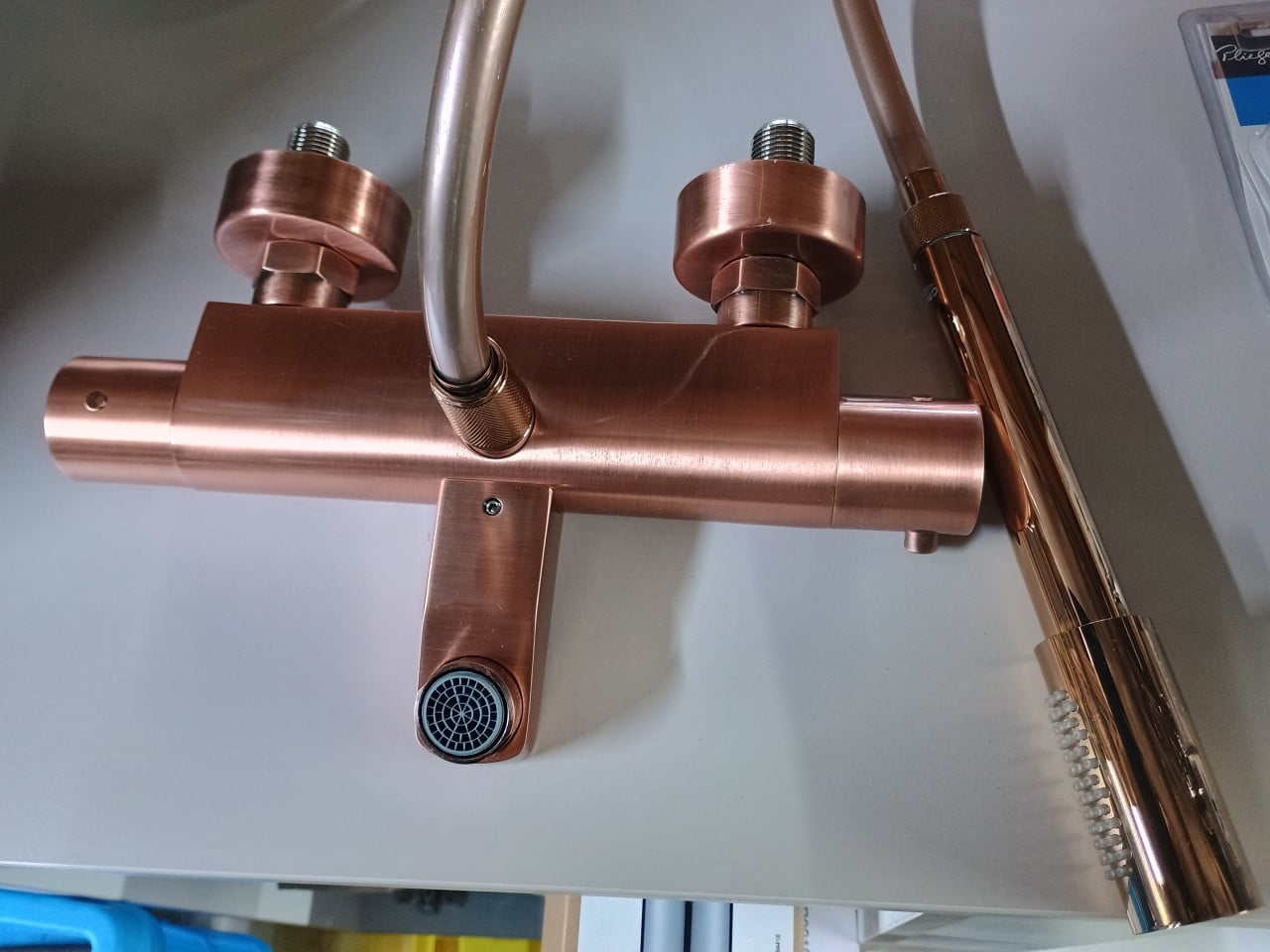 Douche / bad kraan brons