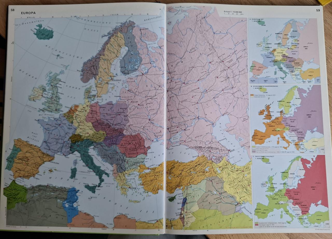 De Grote Bosatlas, 50e ed. Uitg. Wolters Noordhoff Atlasprodukties, 1988