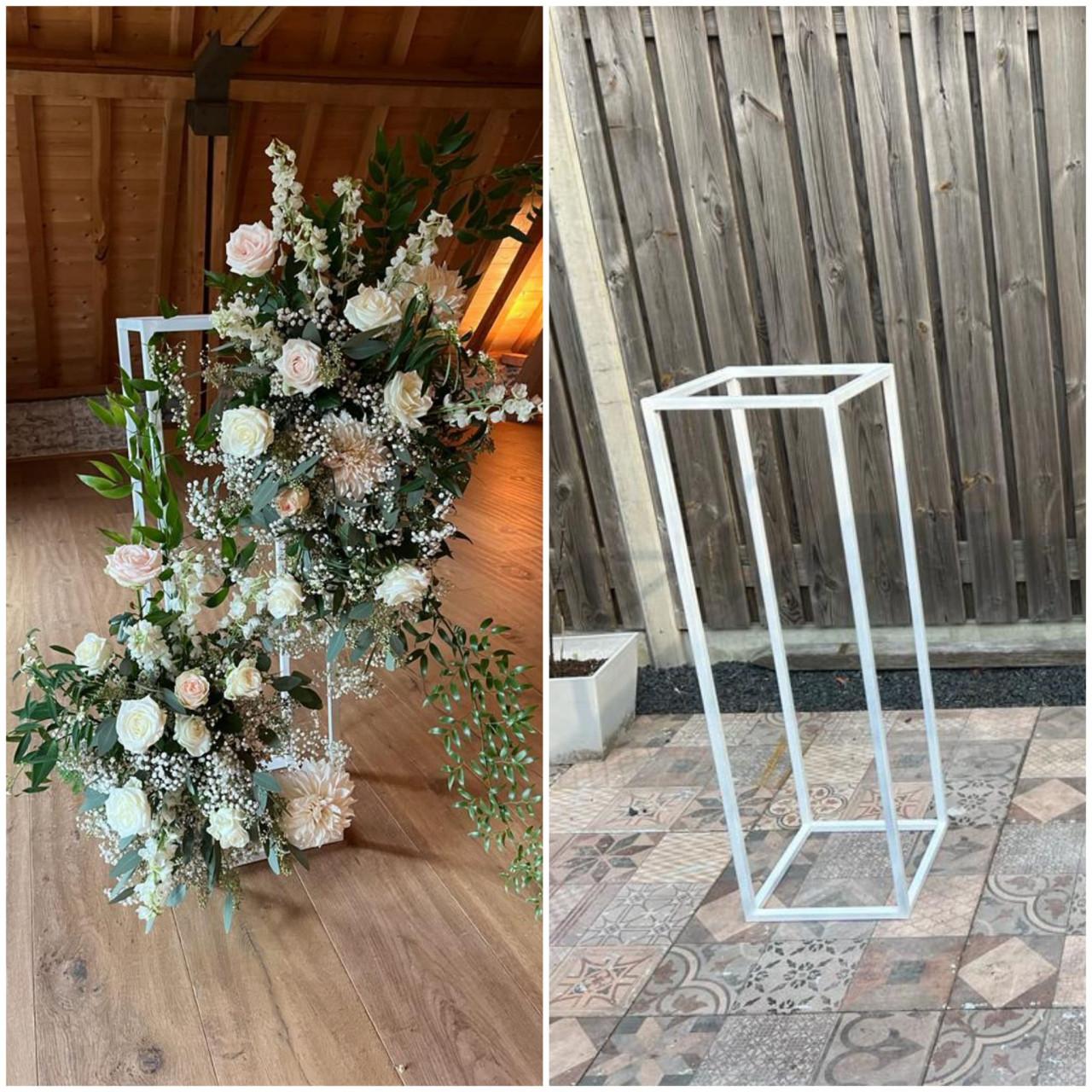 Planten - decoratie - etalage standaard wit metaal