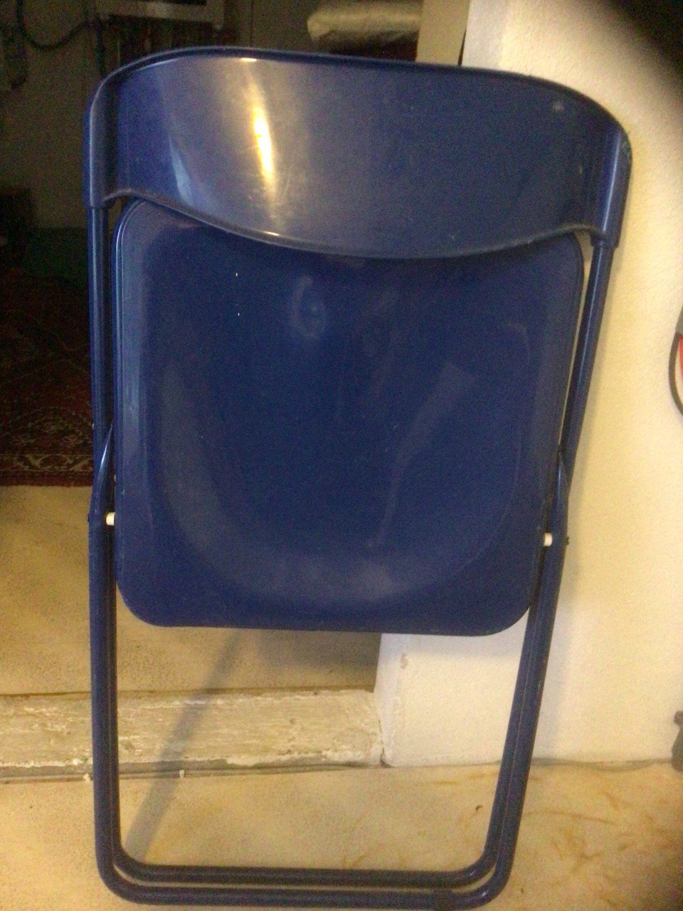 Kunststof stoelen blauw 4x