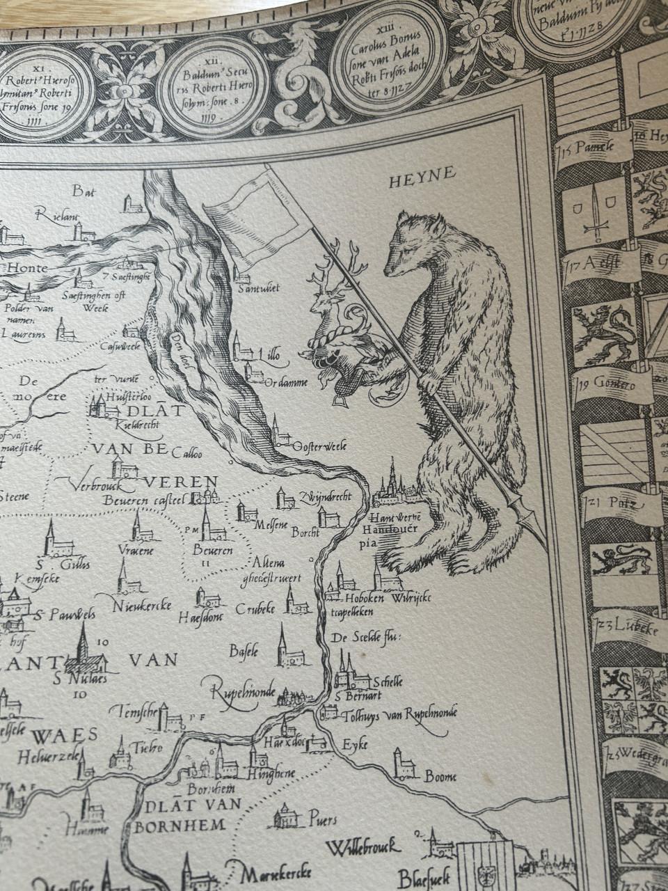 Cartografie kaart Vlaanderen
