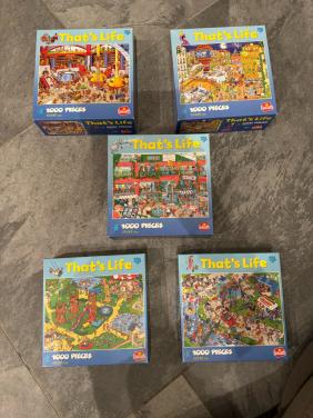 5 Leuke 'That's Life' legpuzzel met 1000 stukjes. De puzzels  compleet