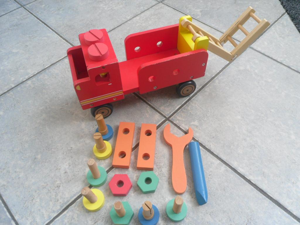 LADDERWAGEN HOUT MET GEREEDSCHAP