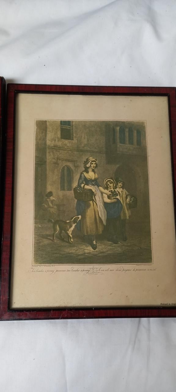 3 ENGELSE GEKKLEURDE ZEEFDRUKKEN