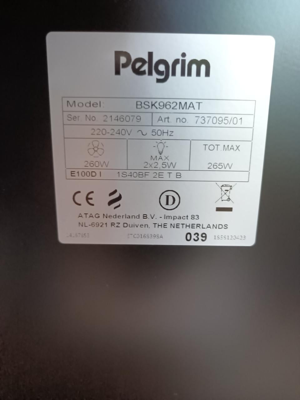 Afzuigkap Pelgrim BSK962 mat zwart 90 cm breed NIEUW