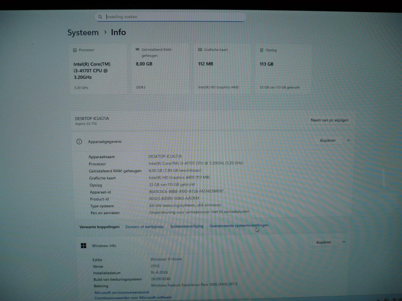 Acer Aspire All-in-One PC-23 inch Full HD-Touchscreen-SSD-W11-Office-WiFi