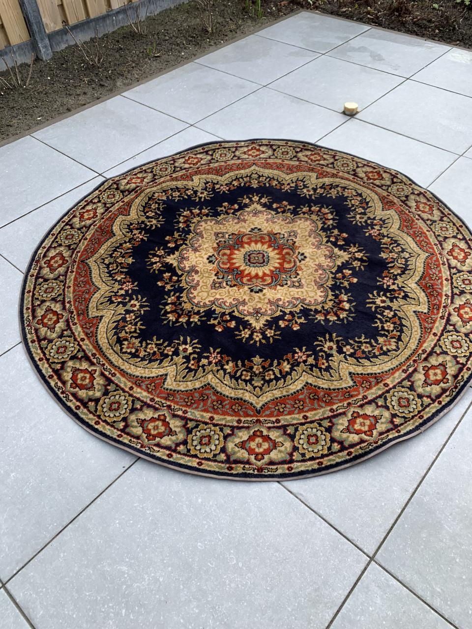 ✨Super Leuk Rond Vintage Vloerkleed Zuiver Scheerwol ✨