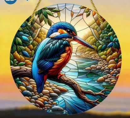 Raamhanger ijsvogel ( extra kleurrijk )