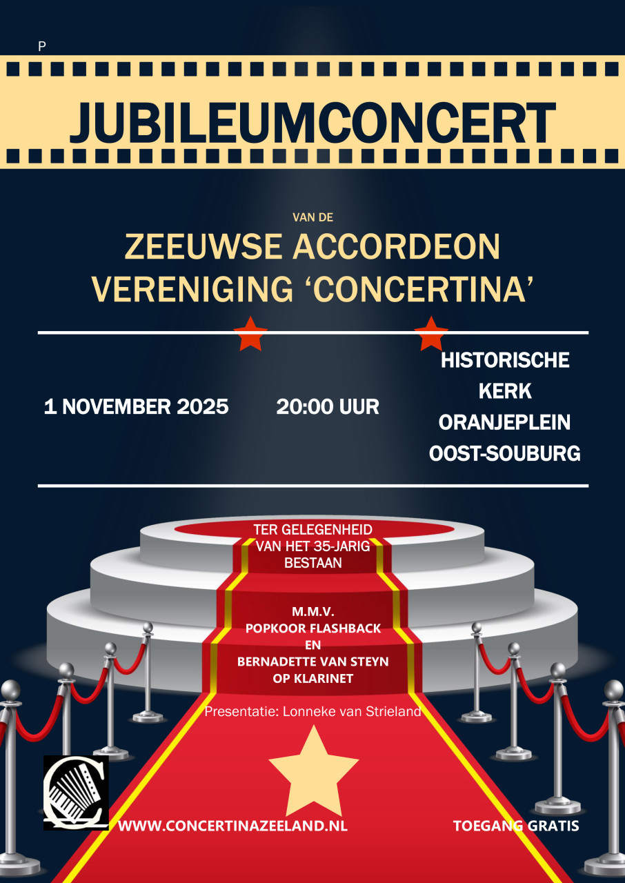 Jubileum-concert Zeeuwse Accordeon Vereniging "Concertina"