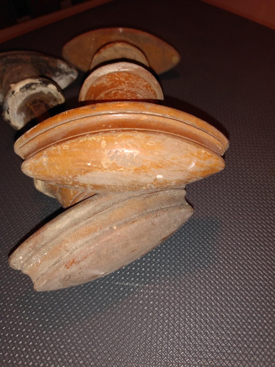 Antieke houten deurknoppen in Retro Style. €10,- per set.