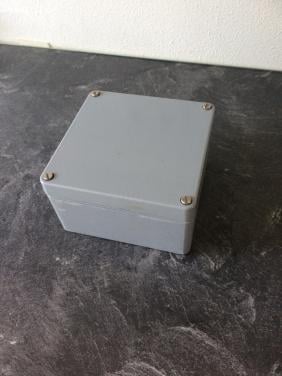 Waterdichte lasdoos / aluminium €15,-