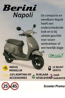 Berini Napoli met stijlvolle Riva look is weer op voorraad.
