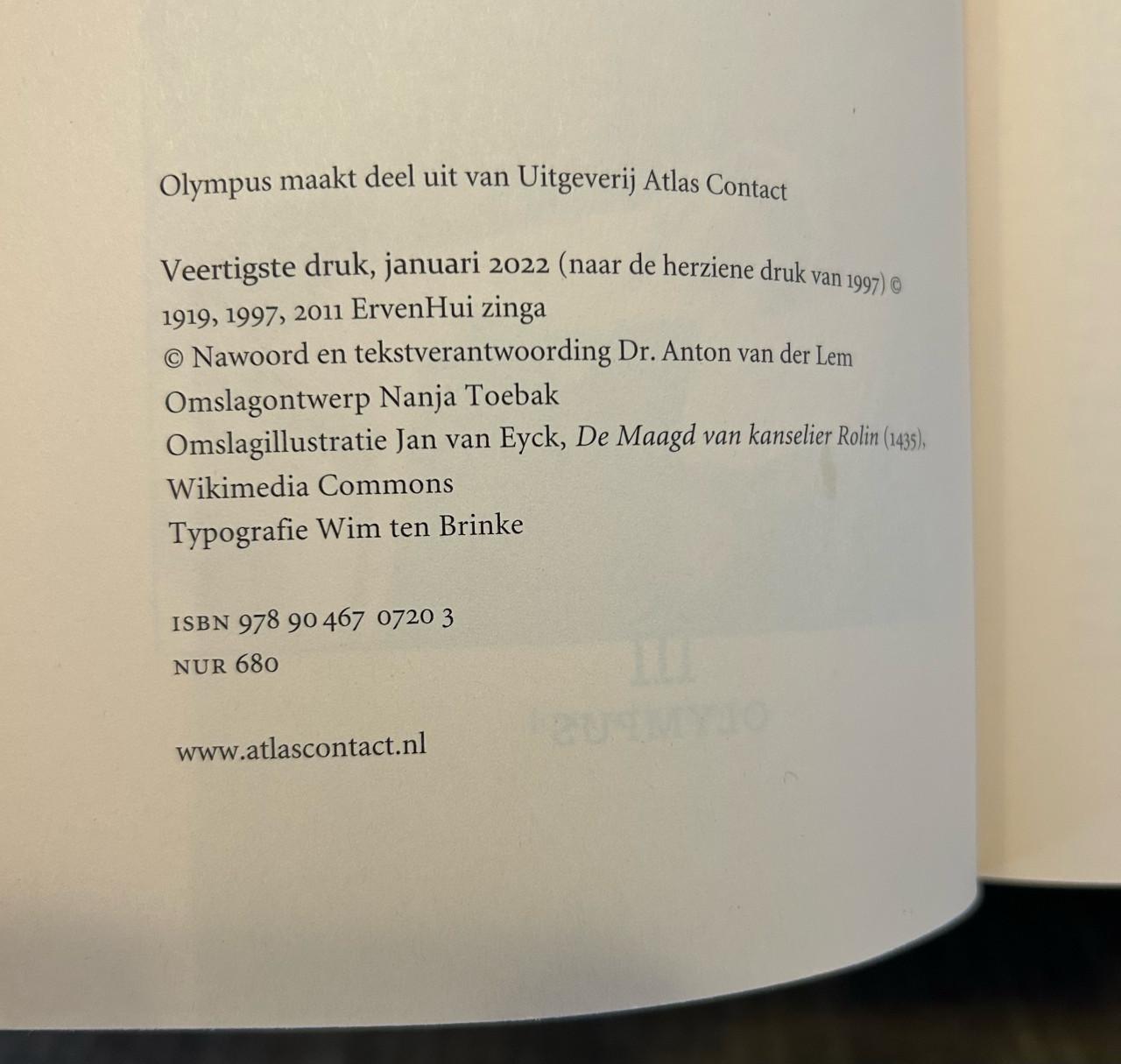 Herfsttij der middeleeuwen, J. Huizinga